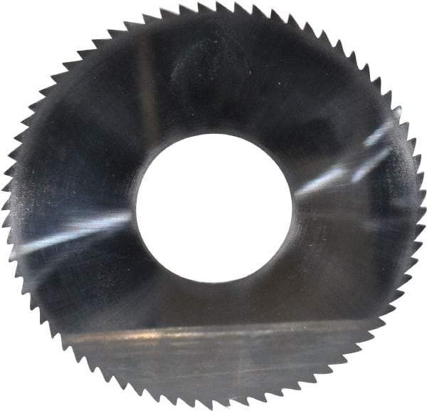 Made in USA - 2-3/4" Diam x 0.0313" Blade Thickness x 1" Arbor Hole Diam, 72 Tooth Slitting and Slotting Saw - Arbor Connection, Uncoated, Solid Carbide, Concave Ground - Best Tool & Supply