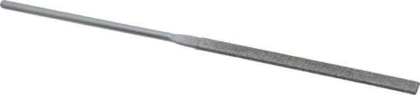 Grobet - 5-1/2" OAL Medium Equalling Needle Diamond File - 2-1/2 LOC, 126 Grit - Best Tool & Supply