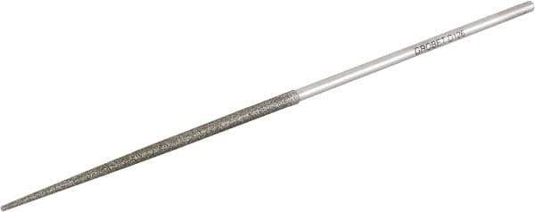 Grobet - 5-1/2" OAL Fine Round Needle Diamond File - 2-1/2 LOC, 126 Grit - Best Tool & Supply