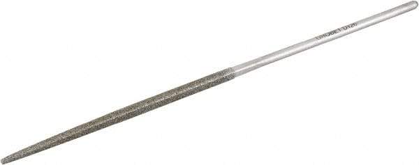 Grobet - 5-1/2" OAL Fine Square Needle Diamond File - 2-1/2 LOC, 126 Grit - Best Tool & Supply