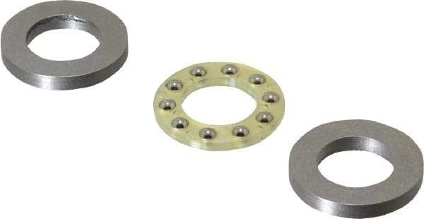 Boston Gear - 1/2" Inside x 7/8" Outside Diam, 3/8" Thick, Alloy Steel Ball Thrust Bearing - Best Tool & Supply