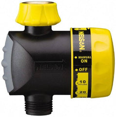 Nelson - Manual Lawn Sprinkler Timer - 2 Watering Modes, 1 Outlet, 3/4-18 National Hose Thread - Best Tool & Supply