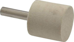 Value Collection - 1" Diam, 1/4" Shank Diam, Cylinder Shaped Mounted Bob - Hard Density, 1" Head Length, Wool Felt - Best Tool & Supply