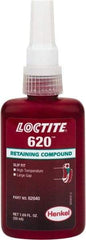 Loctite - 50 mL Bottle, Green, Medium Strength Liquid Retaining Compound - Series 620, 24 hr Full Cure Time, Heat Removal - Best Tool & Supply