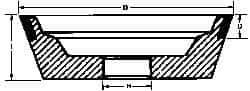 Made in USA - 5" Diam, 1-1/4" Hole Size, 1-3/4" Overall Thickness, 220 Grit, Type 11 Tool & Cutter Grinding Wheel - Very Fine Grade, Diamond - Best Tool & Supply