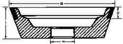 Made in USA - 5" Diam, 1-1/4" Hole Size, 1-3/4" Overall Thickness, 220 Grit, Type 11 Tool & Cutter Grinding Wheel - Very Fine Grade, Diamond - Best Tool & Supply