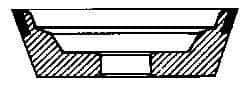 Norton - 3-3/4" Diam, 1-1/4" Hole Size, 1-1/2" Overall Thickness, 120 Grit, Type 11 Tool & Cutter Grinding Wheel - Fine Grade, Diamond, R Hardness, Resinoid Bond - Best Tool & Supply