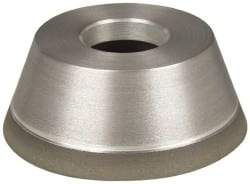 Made in USA - 3-3/4" Diam, 1-1/4" Hole Size, 1-1/2" Overall Thickness, 100 Grit, Type 11 Tool & Cutter Grinding Wheel - Fine Grade, Diamond - Best Tool & Supply