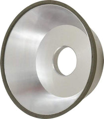 Made in USA - 5" Diam, 1-1/4" Hole Size, 1-3/4" Overall Thickness, 100 Grit, Type 11 Tool & Cutter Grinding Wheel - Fine Grade, Diamond - Best Tool & Supply