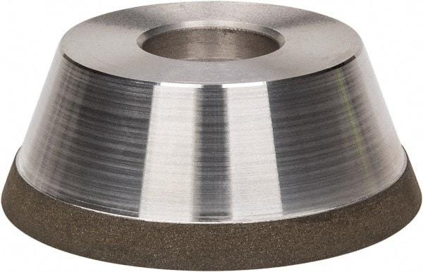 Made in USA - 3-3/4" Diam, 1-1/4" Hole Size, 1-1/2" Overall Thickness, 100 Grit, Type 11 Tool & Cutter Grinding Wheel - Fine Grade, Diamond - Best Tool & Supply