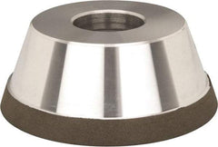 Made in USA - 3-3/4" Diam, 1-1/2" Hole Size, 1-1/2" Overall Thickness, 220 Grit, Type 11 Tool & Cutter Grinding Wheel - Very Fine Grade, Diamond, N Hardness - Best Tool & Supply