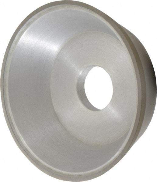 Made in USA - 5" Diam, 1-1/4" Hole Size, 1-3/4" Overall Thickness, 100 Grit, Type 11 Tool & Cutter Grinding Wheel - Fine Grade, Diamond - Best Tool & Supply