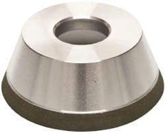 Made in USA - 3-3/4" Diam, 1-1/4" Hole Size, 1-1/2" Overall Thickness, 120 Grit, Type 11 Tool & Cutter Grinding Wheel - Fine Grade, CBN - Best Tool & Supply