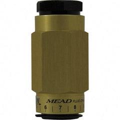 Mead - 1/8" NPTF Threaded Flow Control Valve - 0 to 250 psi & Aluminum Material - Best Tool & Supply