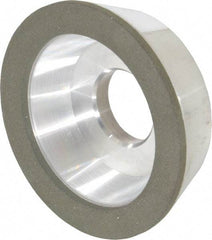 Made in USA - 4" Diam, 1-1/4" Hole Size, 1-1/4" Overall Thickness, 100 Grit, Type 11 Tool & Cutter Grinding Wheel - Fine Grade, Diamond - Best Tool & Supply