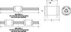 Thomson Industries - 1/4" ID, Two Linear Bearing Instrument Set - 1/2" Overall Height, 6" Overall Width, 1/2" OD - Best Tool & Supply