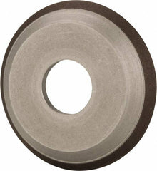 Made in USA - 4" Diam, 1-1/4" Hole Size, 1/2" Overall Thickness, 100 Grit, Type 12 Tool & Cutter Grinding Wheel - Fine Grade, Diamond - Best Tool & Supply