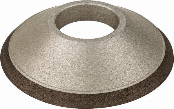 Made in USA - 3-1/2" Diam, 1-1/4" Hole Size, 3/4" Overall Thickness, 220 Grit, Type 15 Tool & Cutter Grinding Wheel - Very Fine Grade, Diamond - Best Tool & Supply