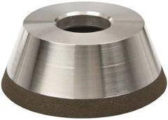 Made in USA - 3-3/4" Diam, 1-1/4" Hole Size, 1-1/2" Overall Thickness, 120 Grit, Type 11 Tool & Cutter Grinding Wheel - Fine Grade, CBN - Best Tool & Supply