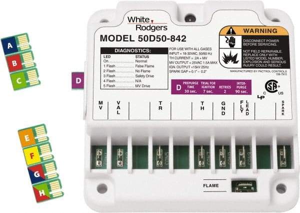 White-Rodgers - 24 VAC, 0.25 Amp, Universal Direct Spark Ignition Control - For Use with Gas Fired Nonintegrated, Forced Air Furnaces, Boilers & Cooking Appliances - Best Tool & Supply