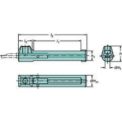 CXS-A1000-08 Cylindrical Shank With Flat To CoroTurn® XS Adaptor - Best Tool & Supply