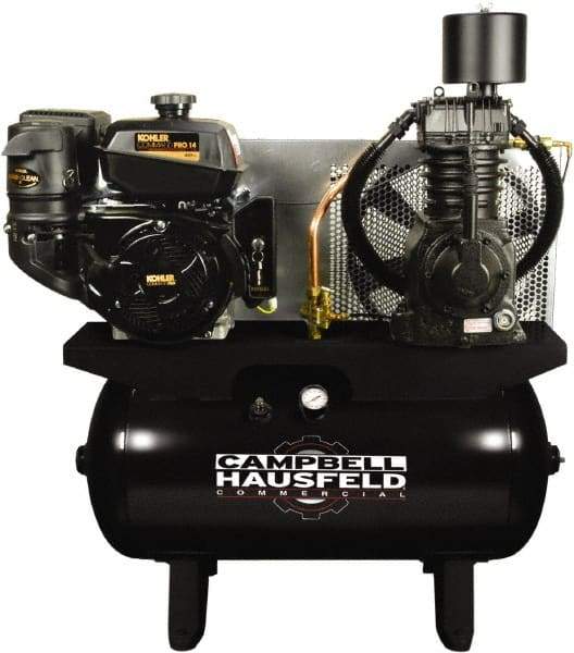 Campbell Hausfeld - 14 hp, 24.3 CFM, 175 Max psi, Horizontal Portable Fuel Air Compressor - Kohler Engine - Best Tool & Supply