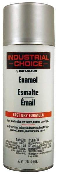 Rust-Oleum - Dull Aluminum, Enamel Spray Paint - 8 to 12 Sq Ft per Can, 12 oz Container - Best Tool & Supply