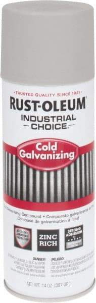 Rust-Oleum - Silver, Galvanizing Spray Paint - 8 to 12 Sq Ft per Can, 14 oz Container, Use on Bridges, Ducts, Fences, Production Welds, Tanks, Touch-Up & Repair to Damaged Galvanized Steel, Trailers, Utility Towers, Vehicles - Best Tool & Supply