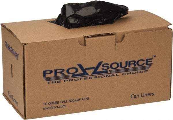 PRO-SOURCE - 20 Gal Capacity, 1 mil Thick, Household/Office Trash Bags - Linear Low-Density Polyethylene (LLDPE), Roll Dispenser, Black - Best Tool & Supply