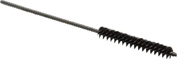 Made in USA - 1/4" Diam Helical Steel Tube Brush - Double Spiral, 0.005" Filament Diam, 1-1/2" Brush Length, 4" OAL, 0.091" Diam Stainless Steel Shank - Best Tool & Supply