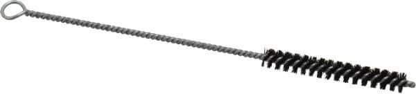 PRO-SOURCE - 2" Long x 1/4" Diam Horsehair Bristle Brush - Single Spiral, 6" OAL, 0.006" Filament Diam, 0.096" Shank Diam - Best Tool & Supply