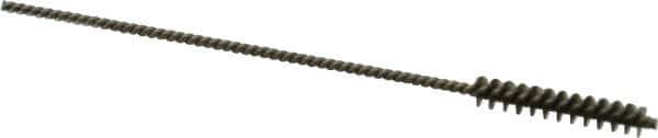 Made in USA - 0.189" Diam Helical Stainless Steel Tube Brush - Single Spiral, 0.003" Filament Diam, 1" Brush Length, 4" OAL, 0.073" Diam Stainless Steel Shank - Best Tool & Supply