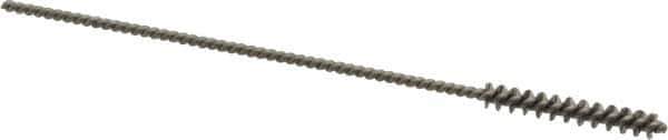 Made in USA - 5/32" Diam Helical Stainless Steel Tube Brush - Single Spiral, 0.003" Filament Diam, 1" Brush Length, 4" OAL, 0.073" Diam Stainless Steel Shank - Best Tool & Supply