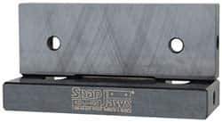 Snap Jaws - 4" Wide x 1.155" High x 0.55" Thick, Flat/No Step Vise Jaw - Hard, Steel, Fixed Jaw, Compatible with 4" Vises - Best Tool & Supply