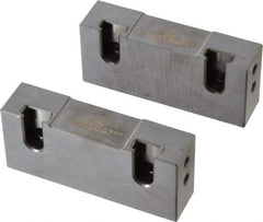 Snap Jaws - 4" Wide x 1-3/4" High x 1" Thick, Flat/No Step Vise Jaw - Soft, Steel, Fixed Jaw, Compatible with 4" Vises - Best Tool & Supply