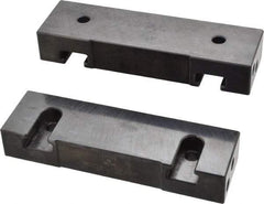 Snap Jaws - 6" Wide x 1-3/4" High x 1" Thick, Flat/No Step Vise Jaw - Soft, Steel, Fixed Jaw, Compatible with 6" Vises - Best Tool & Supply