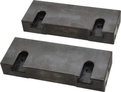 Snap Jaws - 6" Wide x 2-1/4" High x 1" Thick, Flat/No Step Vise Jaw - Soft, Steel, Fixed Jaw, Compatible with 6" Vises - Best Tool & Supply