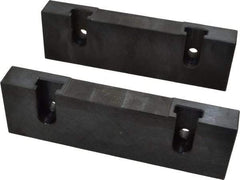 Snap Jaws - 8" Wide x 2-1/2" High x 1" Thick, Flat/No Step Vise Jaw - Soft, Steel, Fixed Jaw, Compatible with 8" Vises - Best Tool & Supply