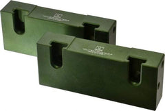 Snap Jaws - 6" Wide x 2-1/2" High x 1-1/4" Thick, Flat/No Step Vise Jaw - Soft, Aluminum, Fixed Jaw, Compatible with 6" Vises - Best Tool & Supply