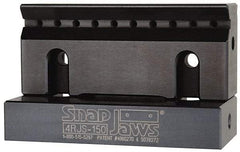 Snap Jaws - 4" Wide x 1-3/4" High x 1" Thick, V-Groove Vise Jaw - Steel, Fixed Jaw, Compatible with 4" Vises - Best Tool & Supply