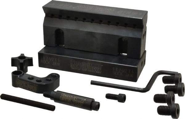 Snap Jaws - 6" Wide x 1-1/8" High x 1/8" Thick, V-Groove Vise Jaw - Steel, Fixed Jaw, Compatible with 6" Vises - Best Tool & Supply