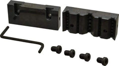 Snap Jaws - 4" Wide x 1-3/4" High x 1" Thick, V-Groove Vise Jaw - Steel, Fixed Jaw, Compatible with 4" Vises - Best Tool & Supply