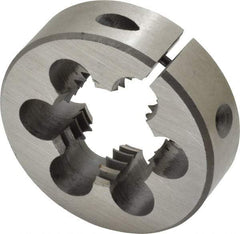 Interstate - 1-8 UNC Thread, 2" Outside Diam High Speed Steel Round Die - Right Hand Thread, Adjustable - Exact Industrial Supply