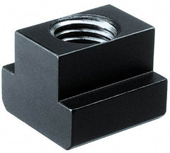 HALDER - M8 Tapped Through T Slot Nut - 15.7mm Slot Width, 25 x 9mm Base Width x Height, 18mm Overall Height - Best Tool & Supply