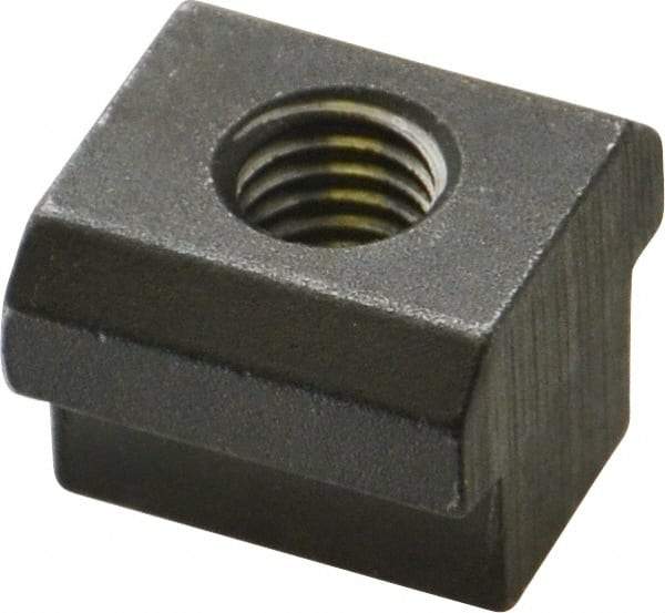 HALDER - M8 Tapped Through T Slot Nut - 11.6mm Slot Width, 18 x 7mm Base Width x Height, 18 x 14mm OAL x Height - Best Tool & Supply