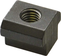 HALDER - M8 Tapped Through T Slot Nut - 11.6mm Slot Width, 18 x 7mm Base Width x Height, 18 x 14mm OAL x Height - Best Tool & Supply