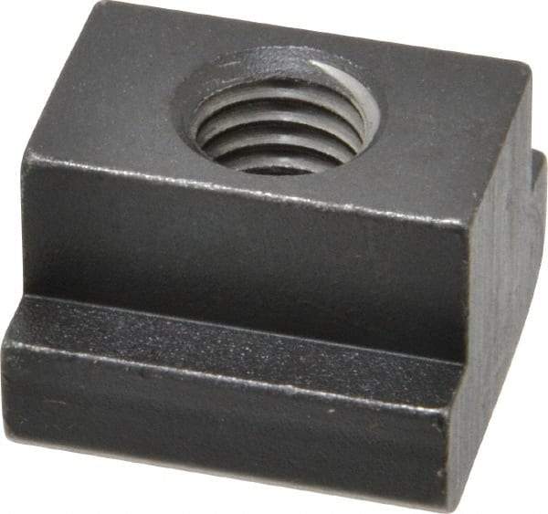 HALDER - M12 Tapped Through T Slot Nut - 17.6mm Slot Width, 28 x 10mm Base Width x Height, 28 x 20mm OAL x Height - Best Tool & Supply