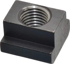 HALDER - M16 Tapped Through T Slot Nut - 17.6mm Slot Width, 28 x 10mm Base Width x Height, 28 x 20mm OAL x Height - Best Tool & Supply