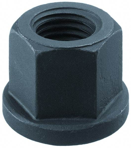 Gibraltar - M20, 37mm Flange Diam, 30mm High, 30mm Across Flats, Flange Nut - Grade 10 Steel, Black Phosphate Finish, 6" Flange Height, DIN 6331 - Best Tool & Supply