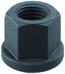 Gibraltar - M14, 28mm Flange Diam, 21mm High, 21mm Across Flats, Flange Nut - Grade 10 Steel, Black Phosphate Finish, 4" Flange Height - Best Tool & Supply